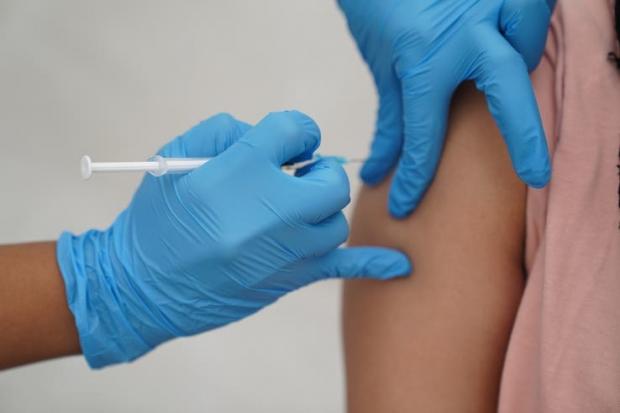 87% of the area's adults have had two vaccines.