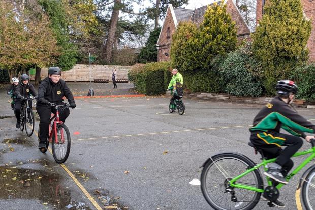 Year 6 pupils at The Firs School received Bikeability training