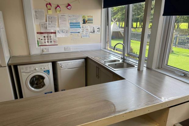 The revamped kitchen at St Clare's Pre School in Chester.