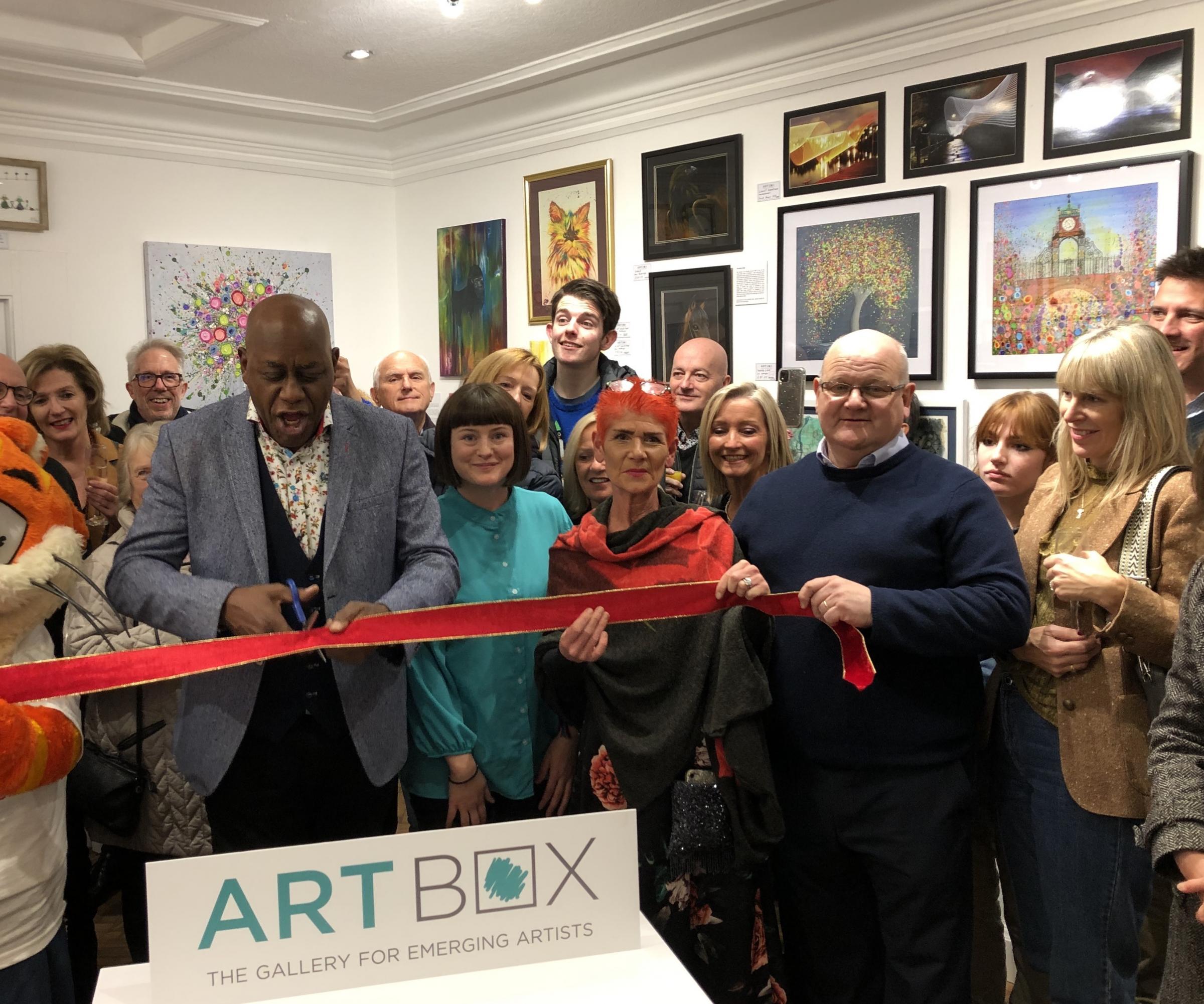 Art Box is officially opened in Chester, with Ainsley Harriott in attendance.