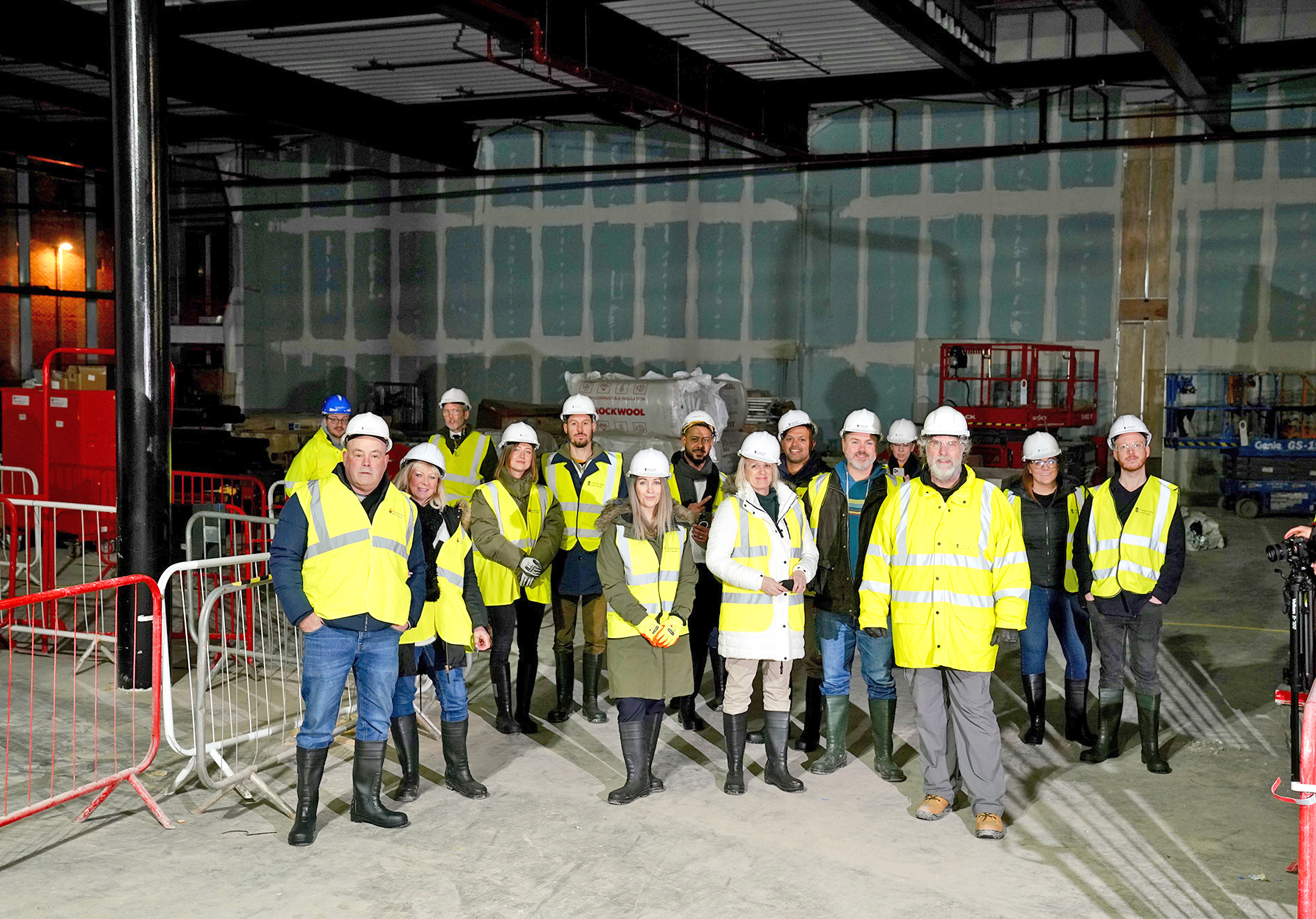 The traders tour the new Chester Market site.