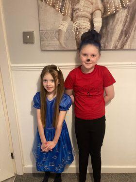 Chester and District Standard: Lilly-rose as 'Matilda' and Olivia as Thing 1 from 'The Cat in the Hat'
