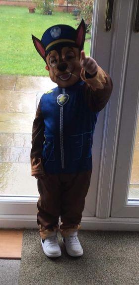 Chester and District Standard: Logan as Chase from 'Paw Patrol'