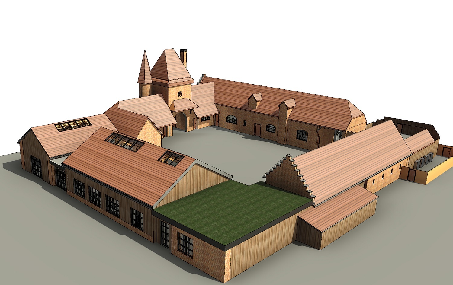 The Stables Yard at Chester Zoo - an artists impression of the redesigned space.