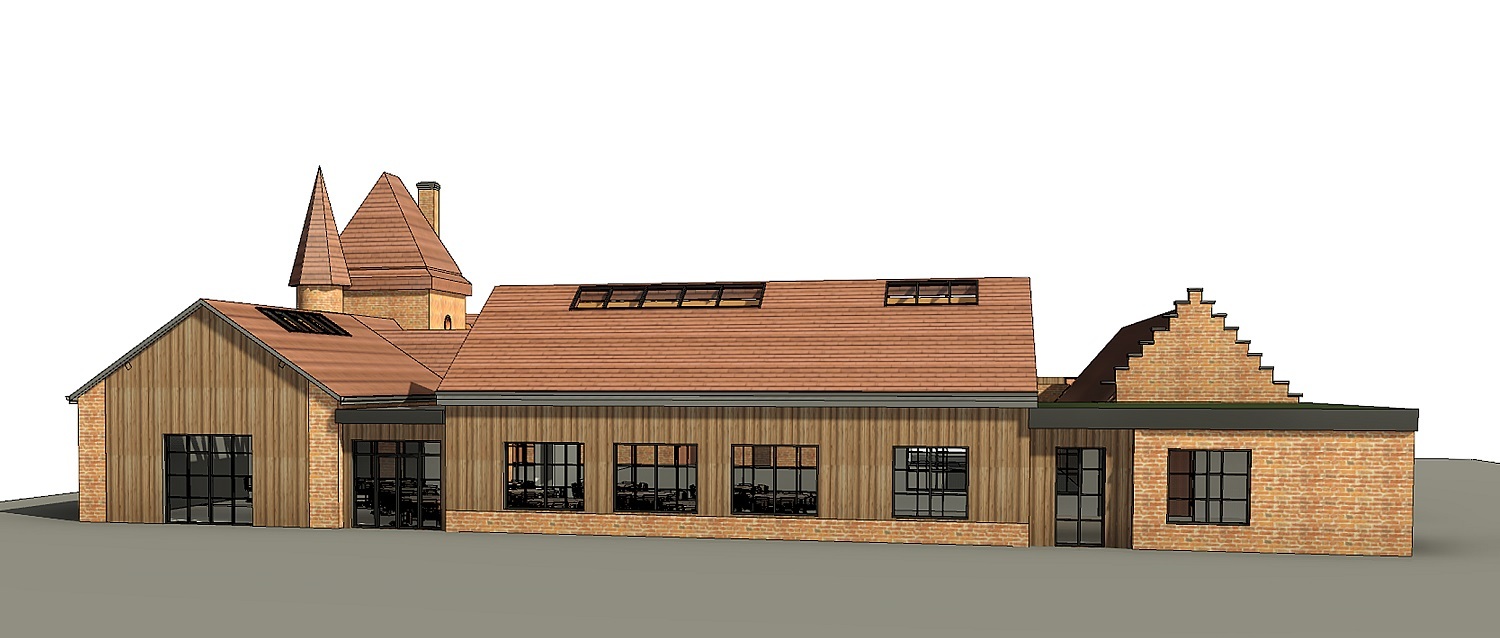 The Stables Yard at Chester Zoo - an artists impression of the redesigned space.