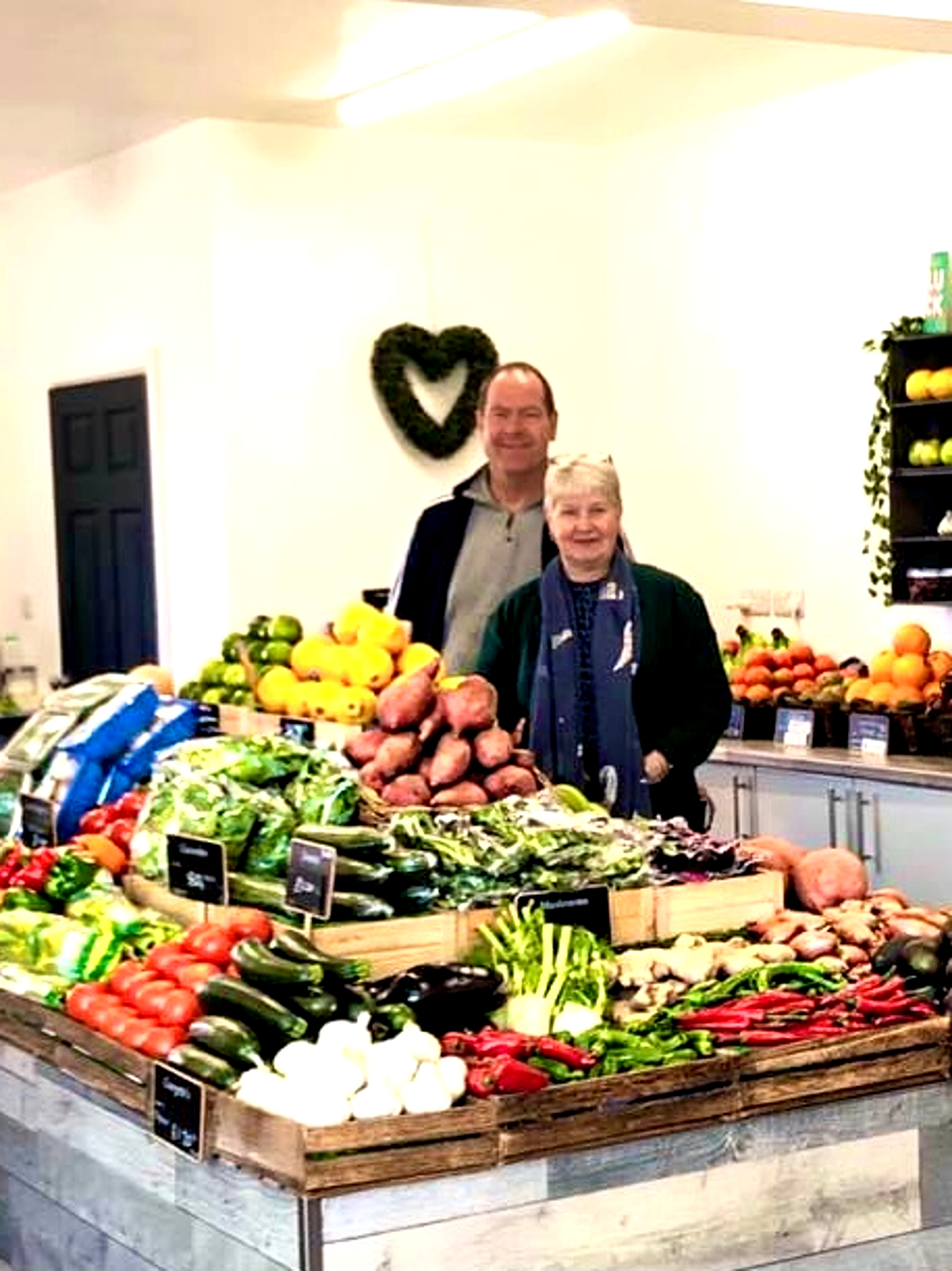 Ian and Jane Hall at their new greengrocers shop in Blacon, Chester following their departure from Chester Market.