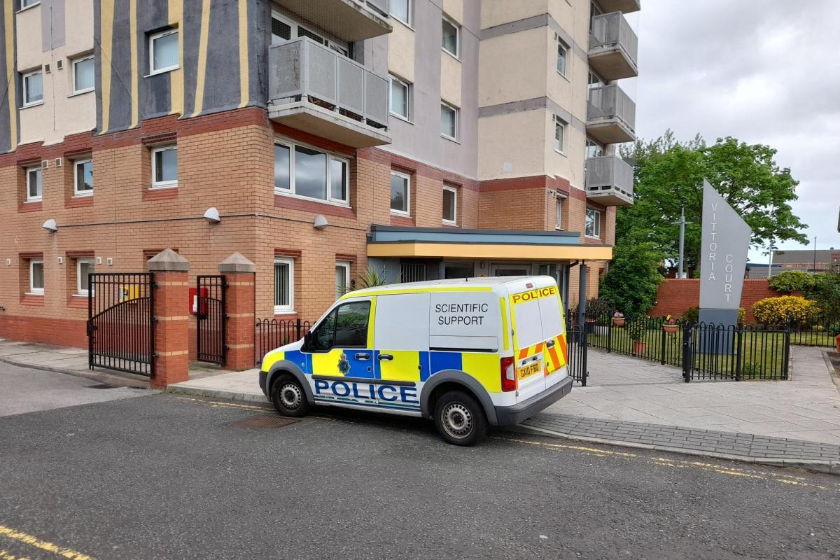 Police at the scene after Karen Wheeler's body was discovered at Vittoria Close in Birkenhead (pic: Craig Manning)