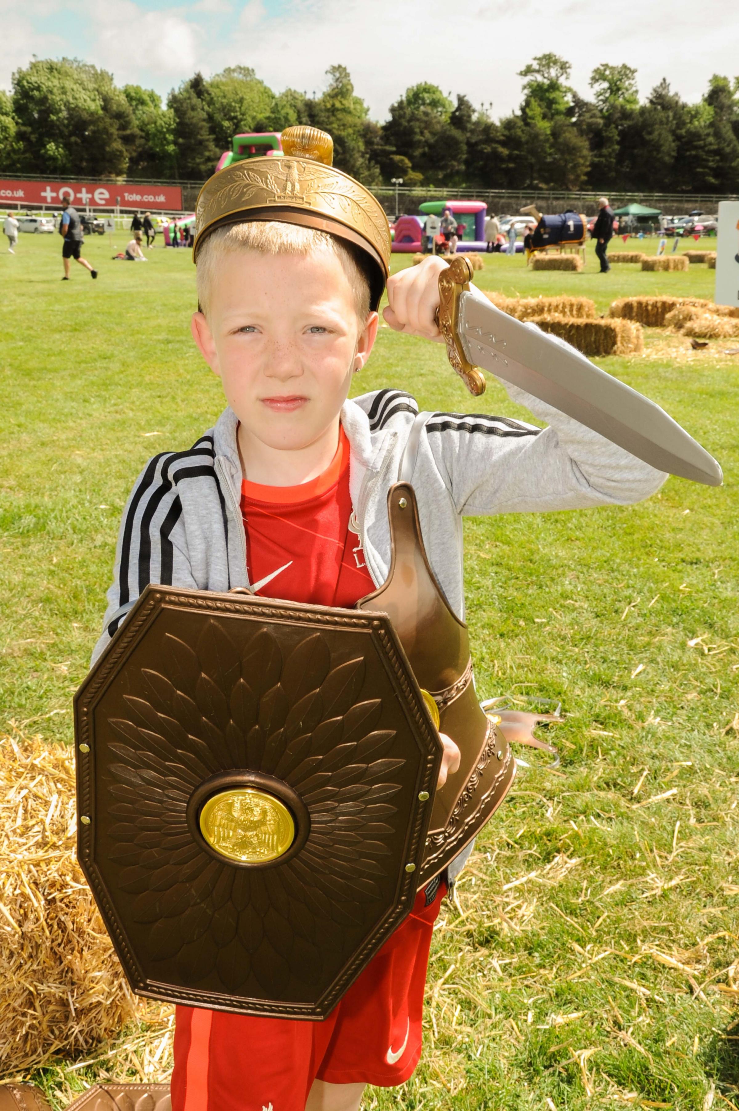 Roman soldier Jenson Taylor age 9. All pictures: Simon Warburton.