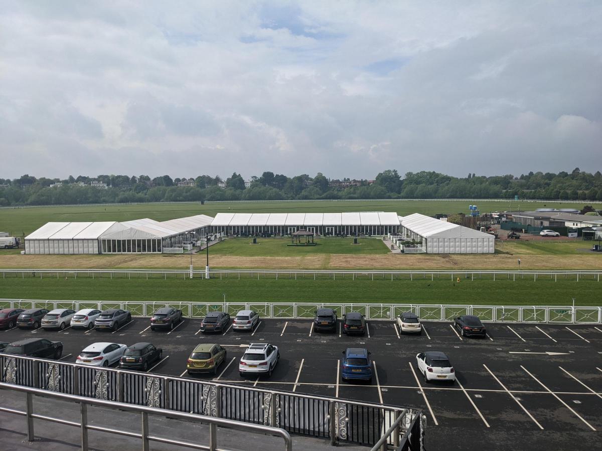 Chester Racecourses tented village.