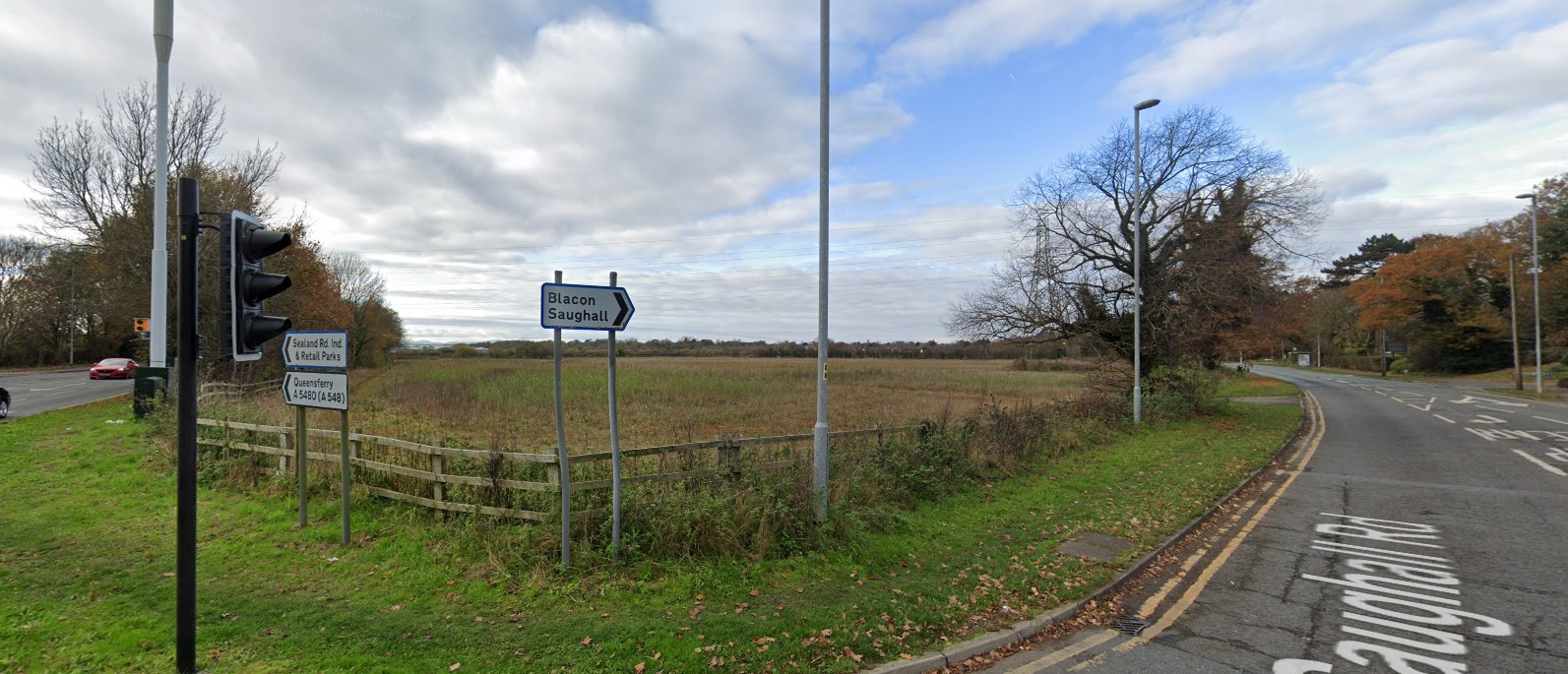 Blacon House Farm is being sold as strategic land with a guide price of £5 million. Picture: Google.