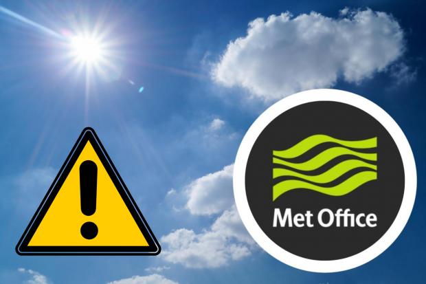 The amber extreme heat warning covers large swathes of England including Essex (Canva/Met Office)