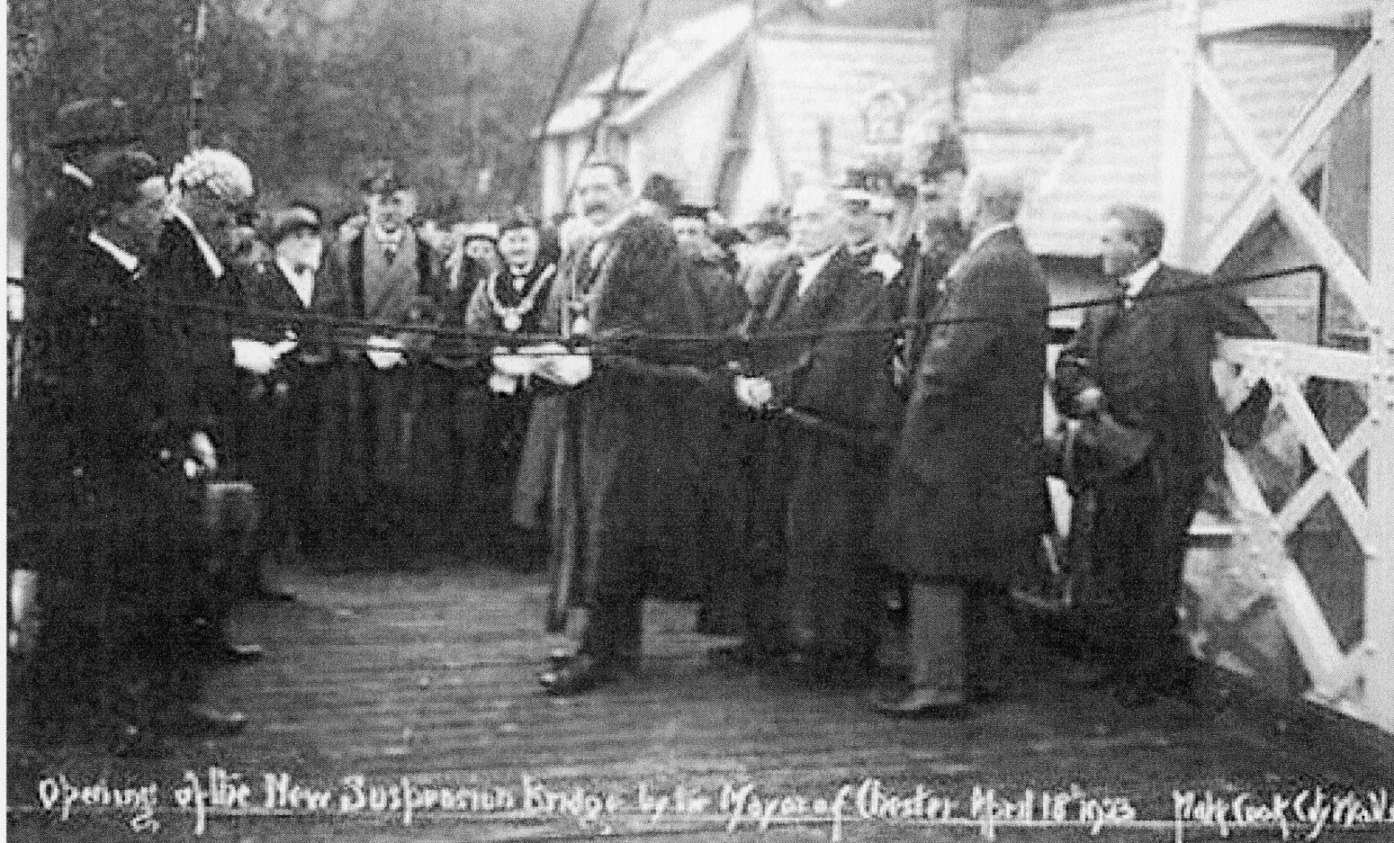 Original opening of the Queens Park Bridge (Photo - Cheshire Archives).