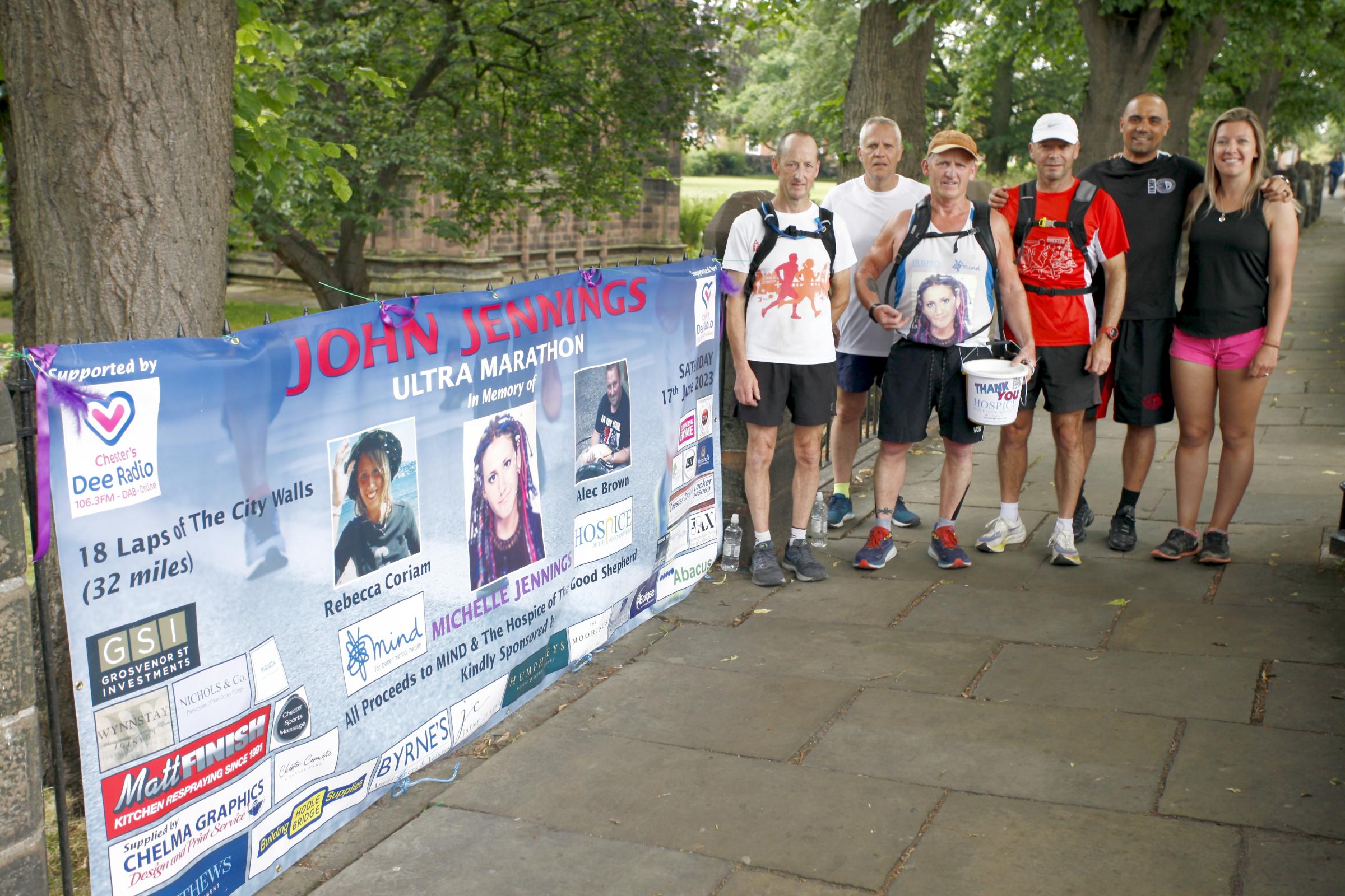 John Jennings and friends join together for the ultra marathon. Pictures: Jeff Price.