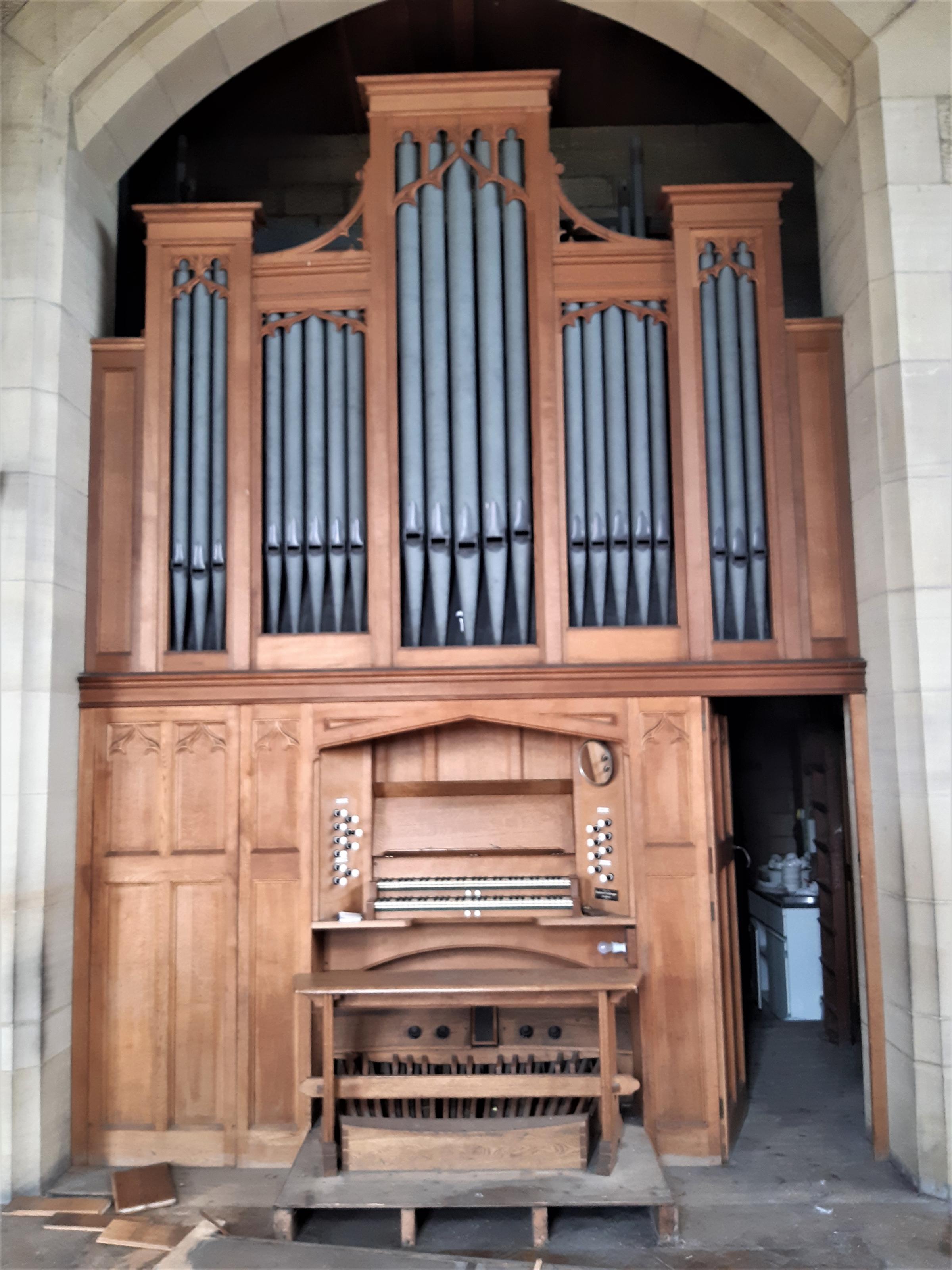 Organ inside St Marys Church, Northop Hall. 