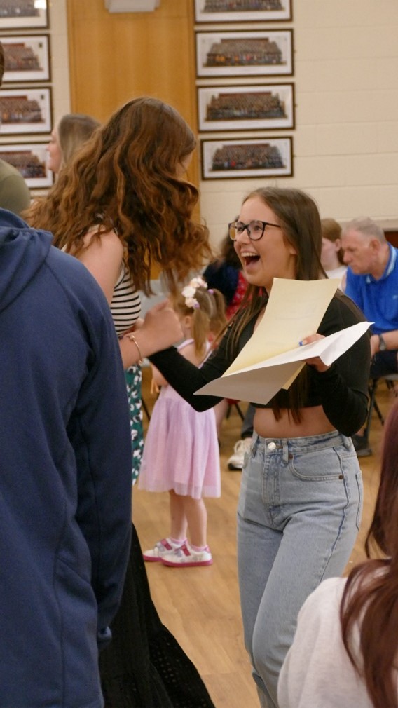 Bishops Blue Coat High School students celebrate their GCSE results.