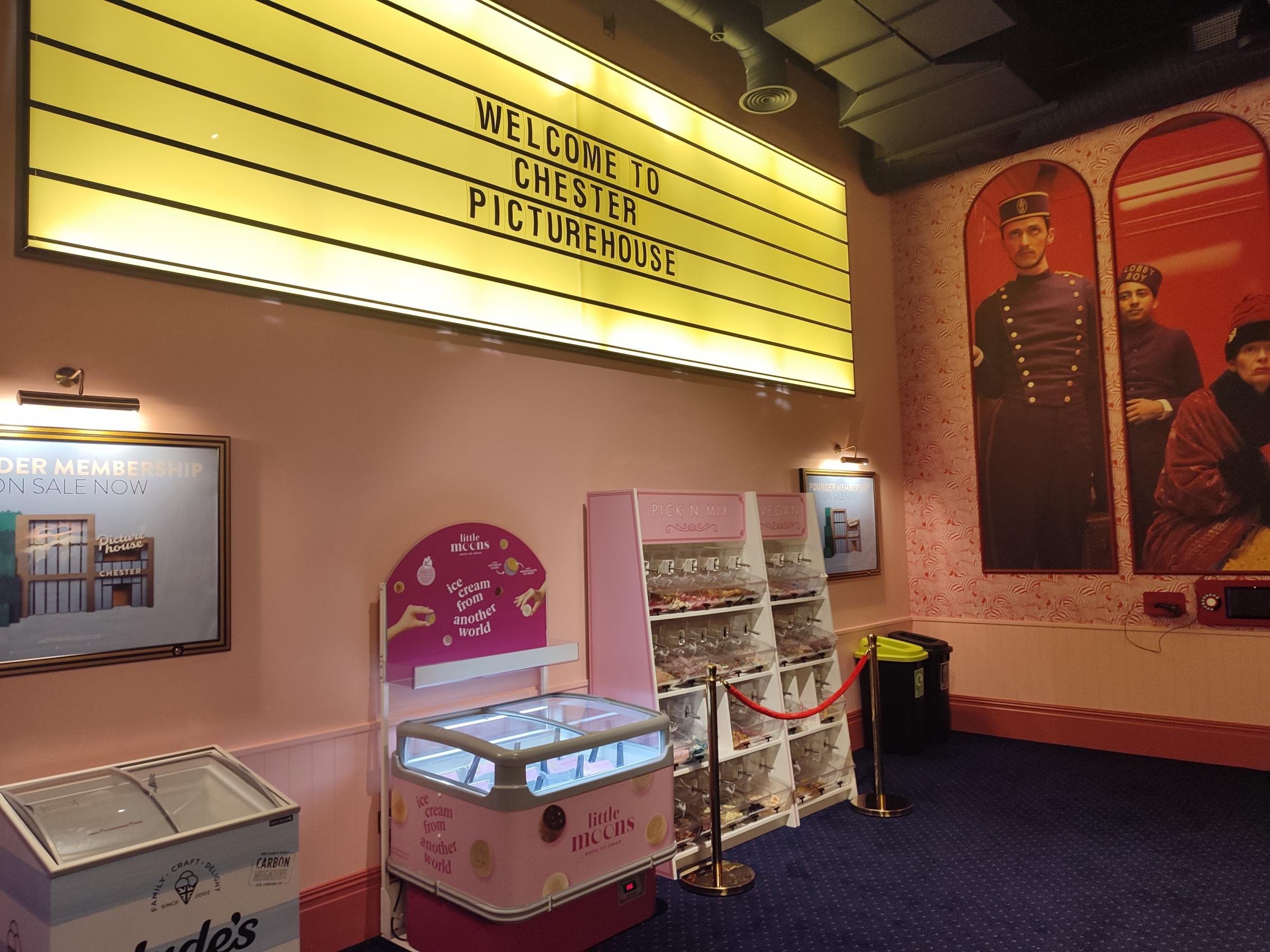 A range of snacks is available at the new Picturehouse Chester cinema.