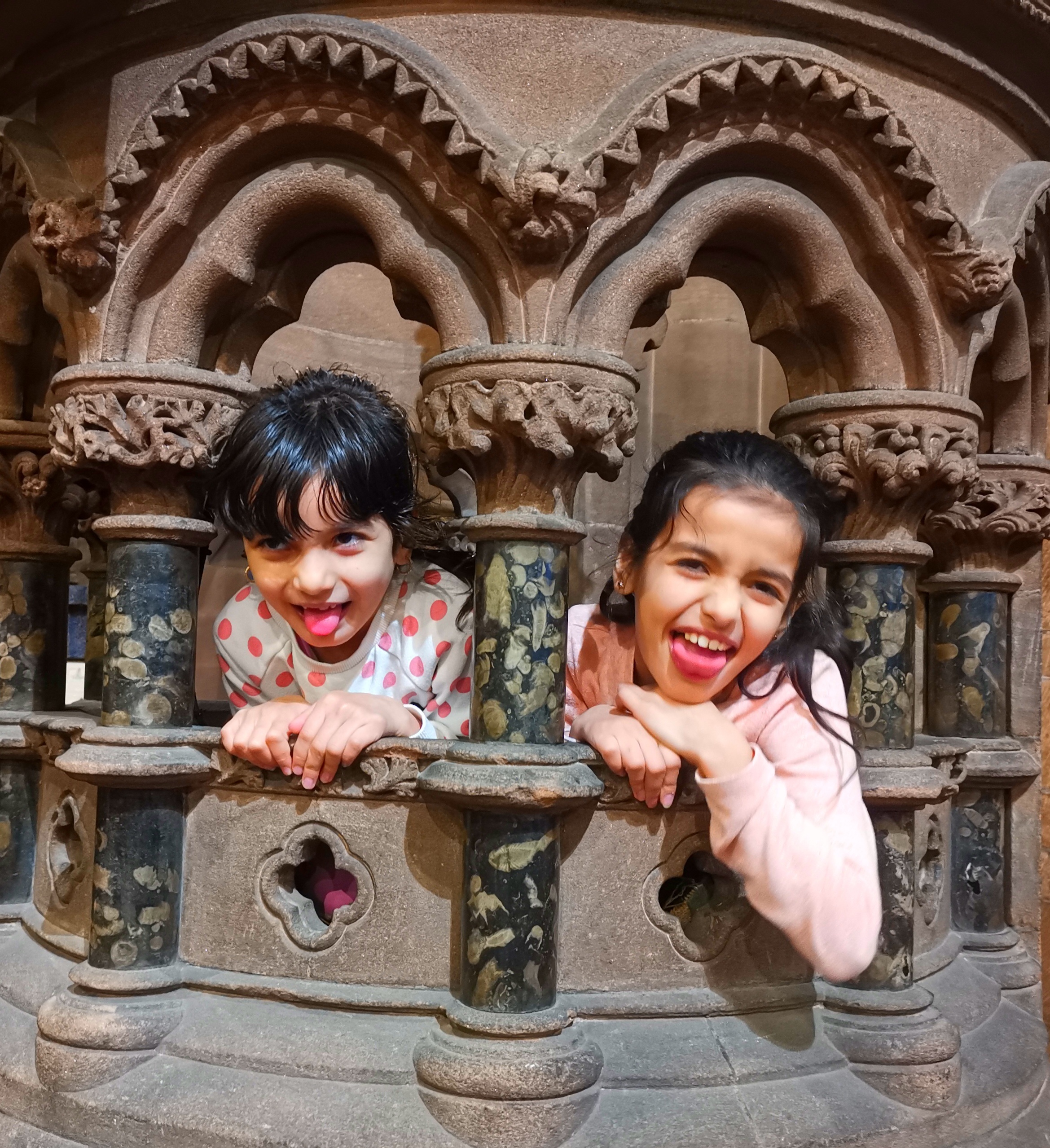Fatima and Firoza Tanha were inspired the gargoyles in Chester Cathedral.