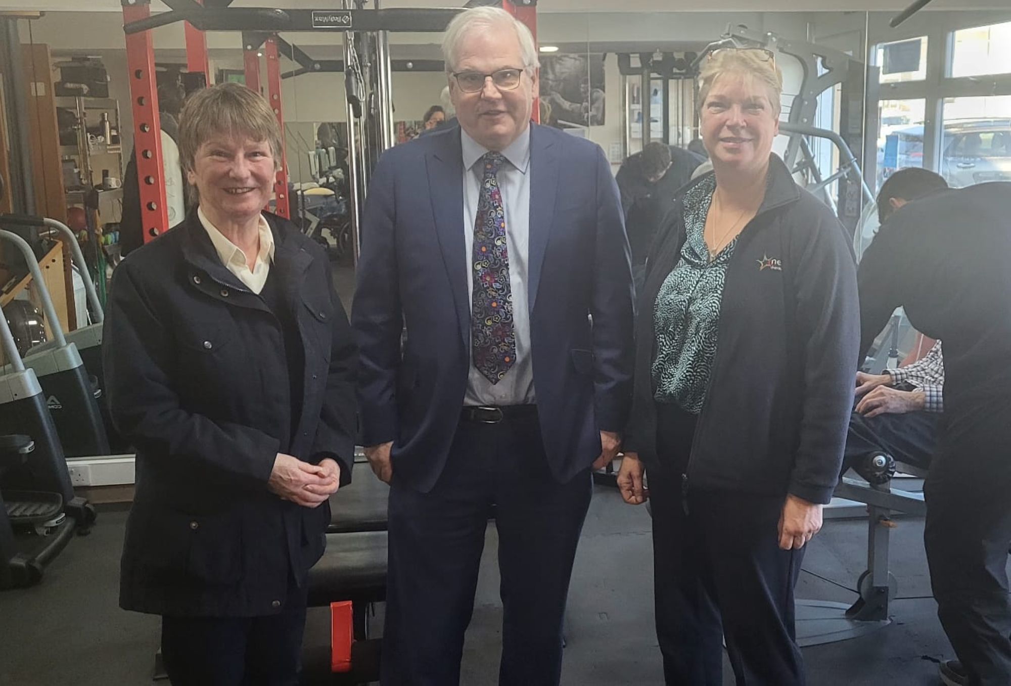 Lorraine Dodd, chair of trustees, Mark Tami MP and Jane Johnston-Cree, chief executive officer at the Neuro Therapy Centre in Saltney.