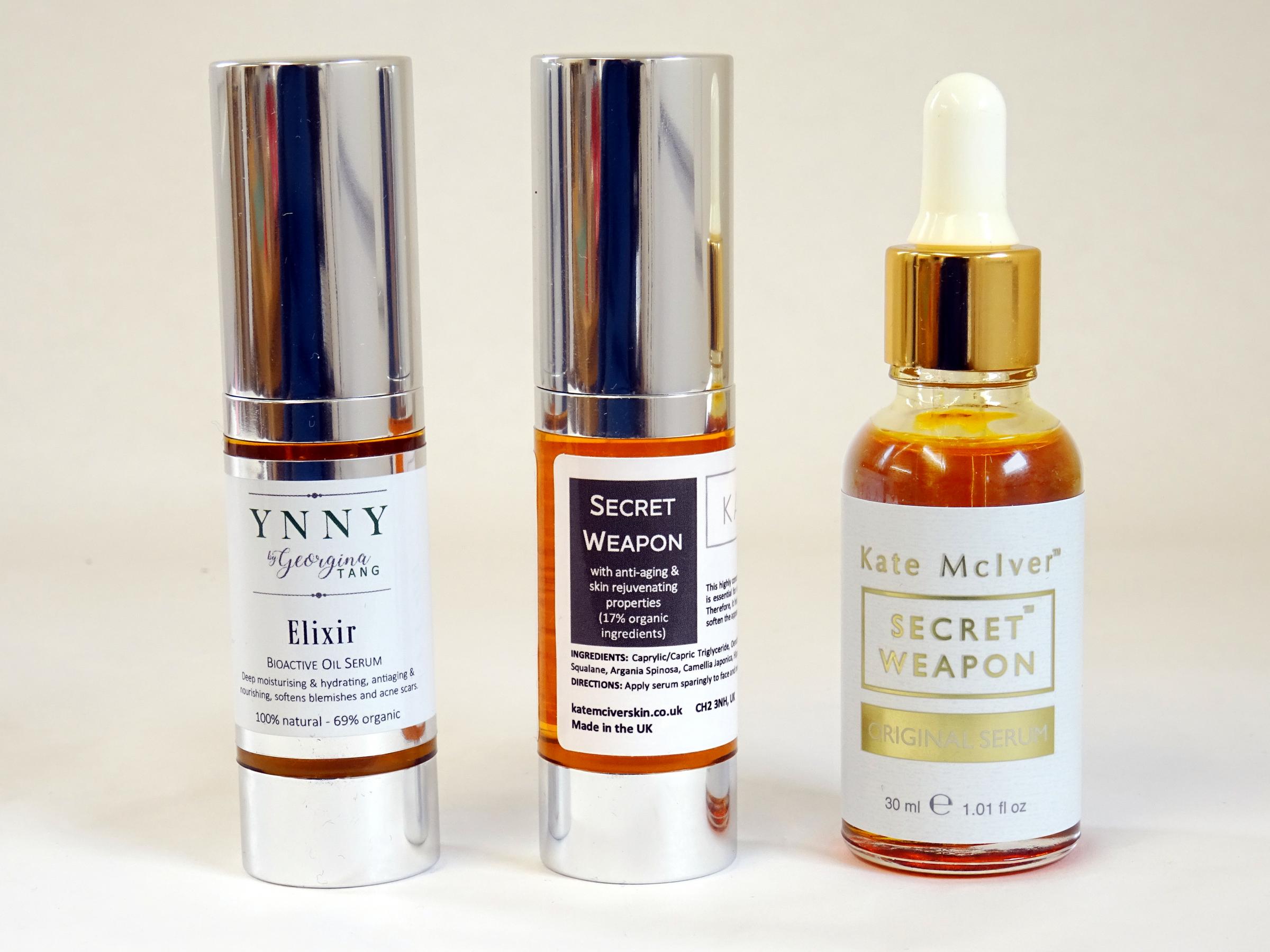 The YNNY by Georgina Tang serum and the Kate McIver Secret Weapon serum.
