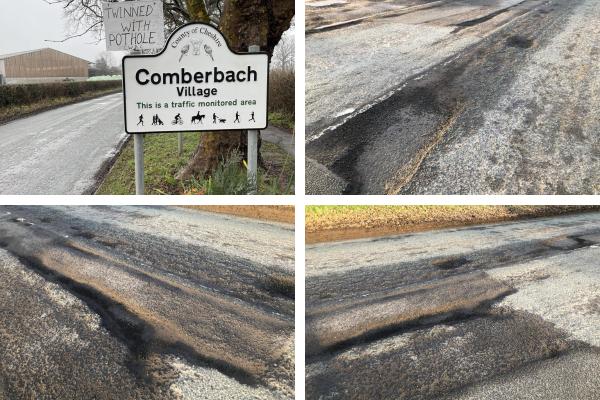 Comberbach pothole repair news leaves drivers 'positive' | Chester and District Standard 