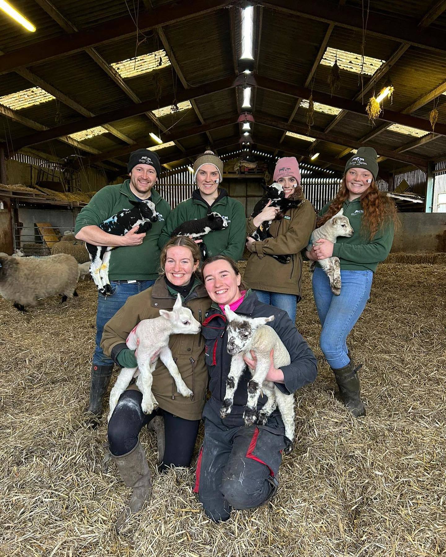 The lambing team at Bates Farm (Image: Kaptured by Lindsey)