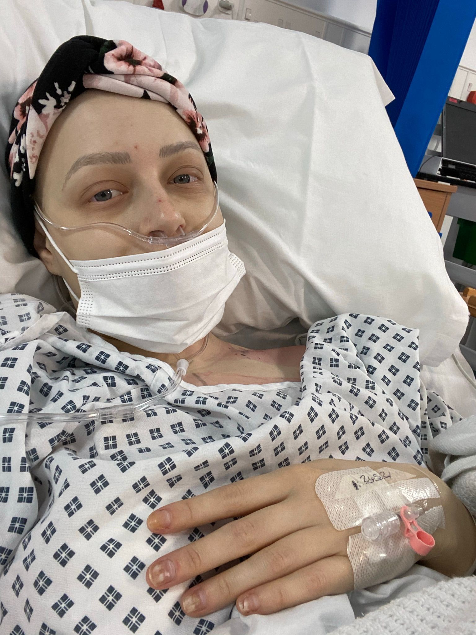 Tabby Duff during her chemotherapy treatment.