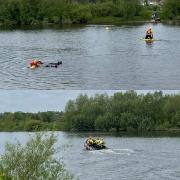 Firefighters carrying out training exercises on the River Dee. Pictures: Cheshire Fire and Rescue Service