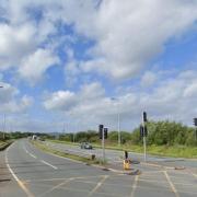 The collision happened on the A483 near the Belgrave traffic lights junction. Picture: Google.
