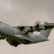 The Atlas A400M was spotted by several residents this morning.