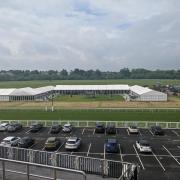 The tented village at Chester Racecourse.
