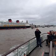 Hundreds watch maritime tribute to the Queen on River Mersey