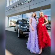 Cheshire Fashion Week 2022 Chester Land Rover Campaign shoot models Bethany Campbel (right) and Alex Cab (left). Photo: Kevin Scullion.