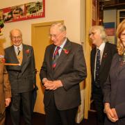 HRH The Duke of Gloucester with Colonel Martyn Forgrave OBE QGM PhD,  Cononel Bill Spieglberg DL, Sir Phil Redmond CBE and Lady Alexis Redmond MBE Lord-Lieutenant of Cheshire. Pictures: Simon Warburton.