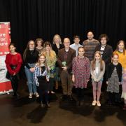 Winners of the Cheshire Prize for Literature 2021 with Dr Si Poole and Dr Harry Parkin at the launch of the 2021 anthology and 2022 competition, run by the University of Chester and Storyhouse.