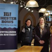 Lisa Harman (Owner, Arthouse Café), Samantha Dixon (MP, City of Chester), and Marie Smallwood (Head of Advice North, Historic England) in the Arthouse Café.