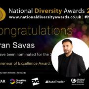 Imran Savas (inset) has been nominated in two categories at the National Diversity Awards.