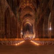 Chester Cathedral at night