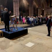 The ceremony was held at Chester Cathedral.