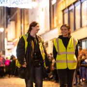 Volunteer Events Ambassadors from the University of Chester at the 12 Days of Christmas Parade.