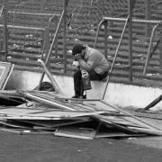 A Liverpool fan after the Liverpool v Nottingham Forest FA Cup semi-final football match at Hillsborough whcih led to the deaths of 97 people.