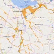 Met Office map of flood alert area