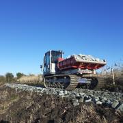 Work has started on a section of coastal path between Neston and Parkgate.