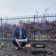 Deewater Grange Customer Relations Manager Andrew Kenny with the time capsule.