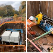 Engineers have been working to install a new gas pressure management near the A556 in Hartford
