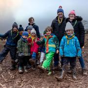 Volunteers from the local Cubs and Beavers enjoyed getting muddy and helping to plant trees.