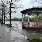 There are flood waters from Grosvenor Bridge to the Groves.