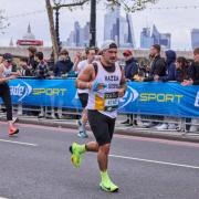 Ben Walley competing in this year's London Marathon.