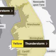 A weather warning for thunderstorms has been issued.