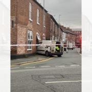 The van which had crashed just off Sealand Road, Chester. Picture: UGC.