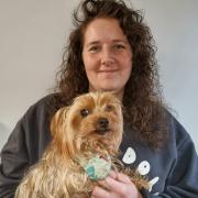 Celandine Wood Animal Rescue (CWAR) founder Sharon Williams with her rescue dog Atticus